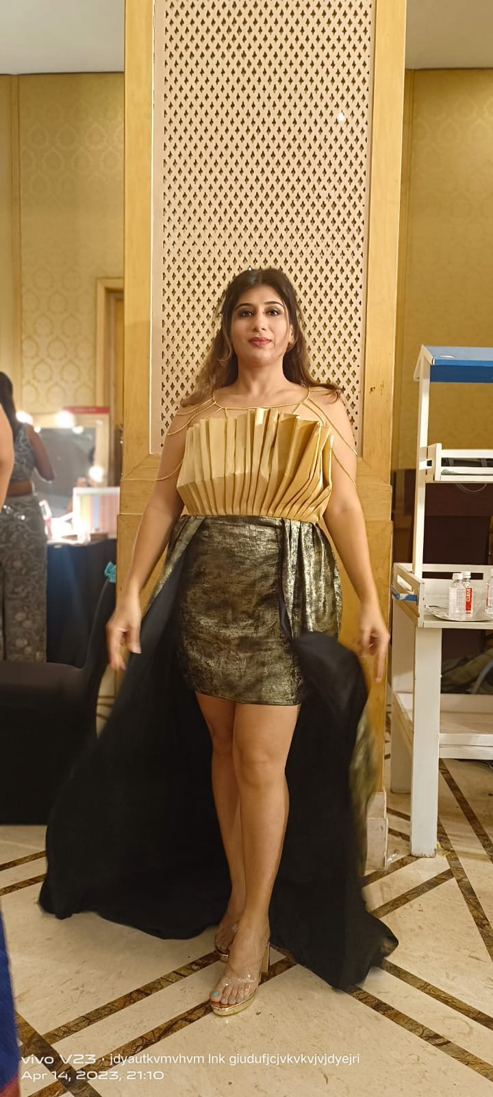 Brown Check Shirt Set